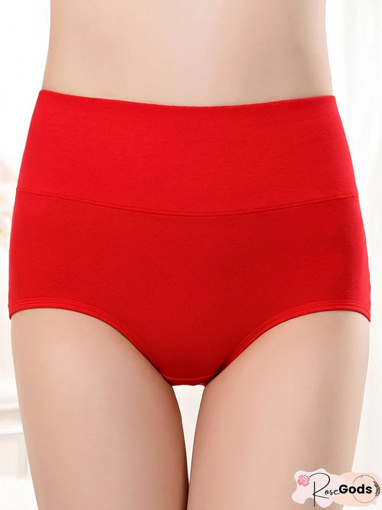 Cotton Breathable High Waist Briefs