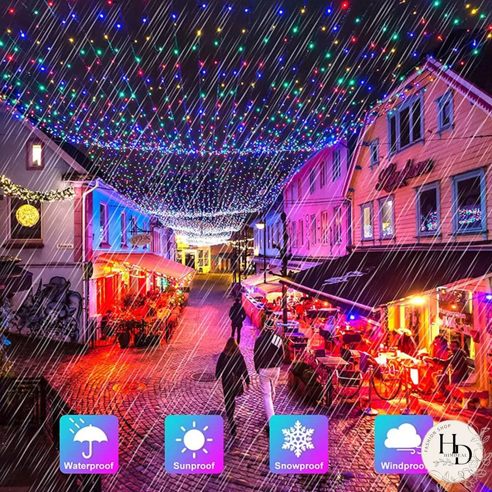 Waterproof Solar-Powered Fairy Modes Copper Wire for Christmas Patio