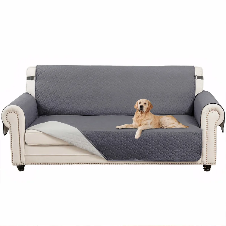 SANMADROLA Recliner Chair Covers Reversible Sofa Cover Water Resistant Couch Cover Furniture Protector with Elastic Straps for Kids, Dogs, Pets 