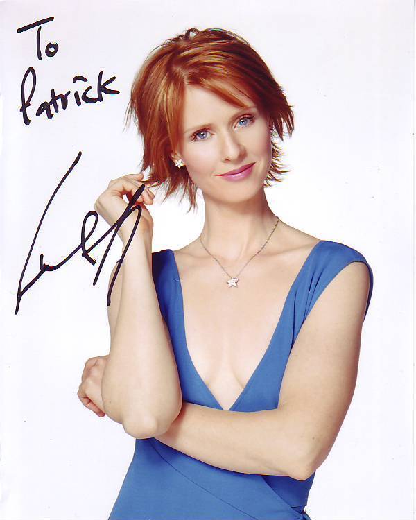 CYNTHIA NIXON Autograph Signed SEX AND THE CITY MIRANDA Photo Poster paintinggraph - To Patrick