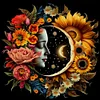 (40*40cm)Flower Moon Girl - Full Round Drill Diamond Painting