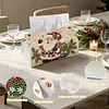 Santa Claus DIY Pearl Diamond Painting PU Cover Tissue Holder Kit Pearl Art Painting Decoration for Home & Gifts