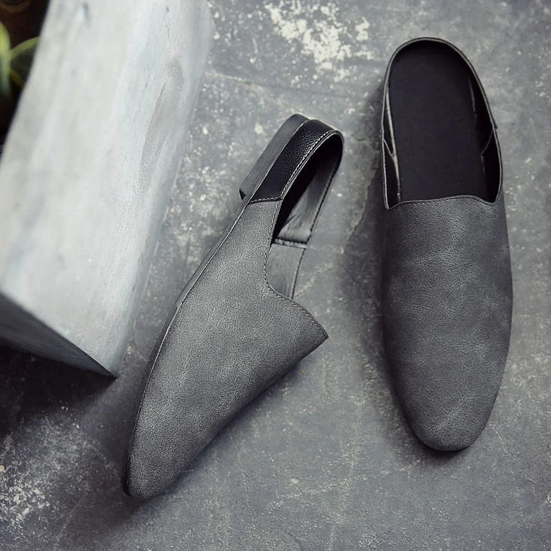Hot Sale Mens Half Loafers Summer Lightweight Half Slippers Outdoor Half Shoes for Male Fashion Breathable Non-slip Mules