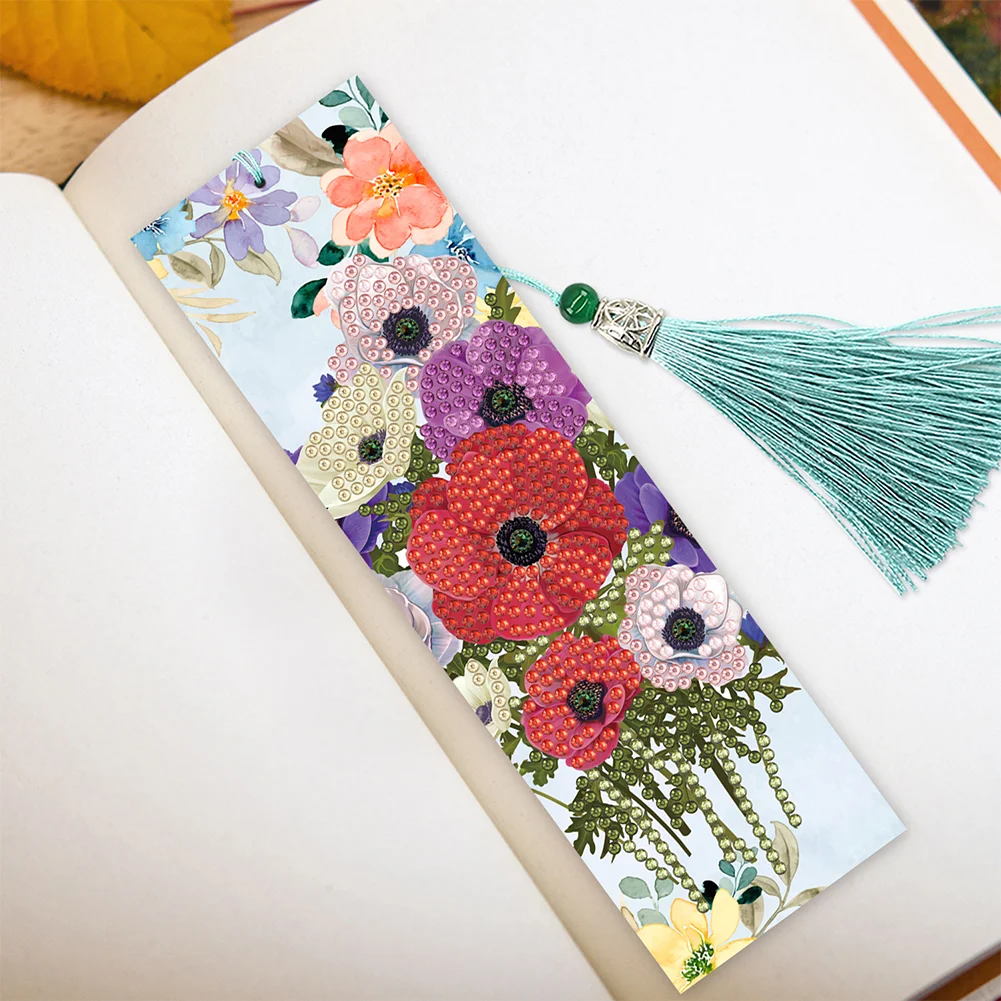 2pcs Diamond Painting Bookmark - Flower