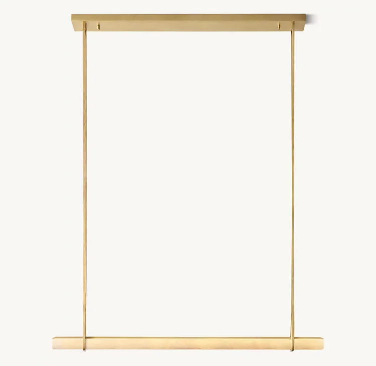 Aerie Alabaster Single Bar Linear Chandelier 60" Vjlight