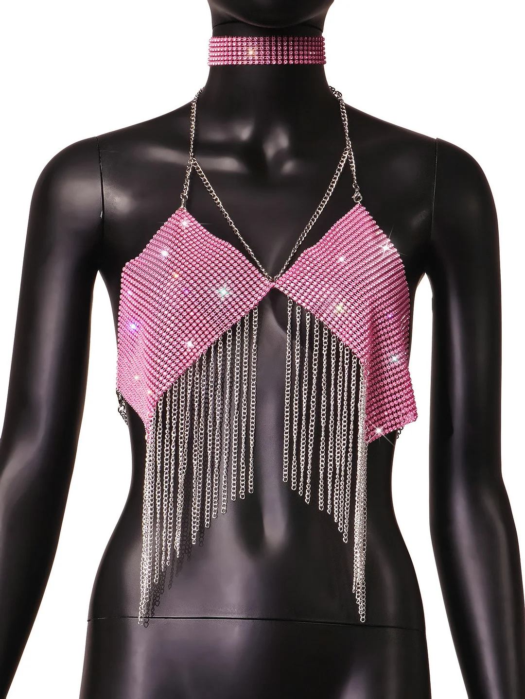 Uveng Uveng Type Sequins Slim Short Money Inside The Sling Type Anti-Light Black Small Vest DYJ2048