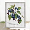 >SALE<Embroidery Eco-cotton Thread 14CT Printed Fruit Cross Stitch Kit Artwork 22x32cm