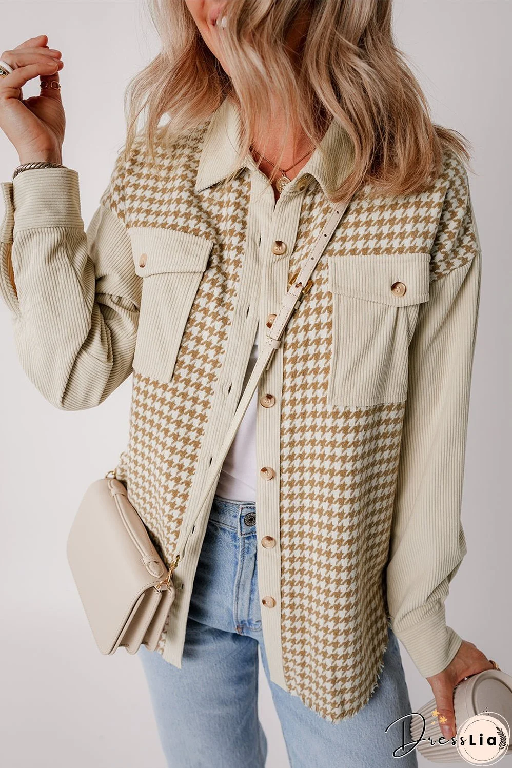 Houndstooth and Corduroy Shacket