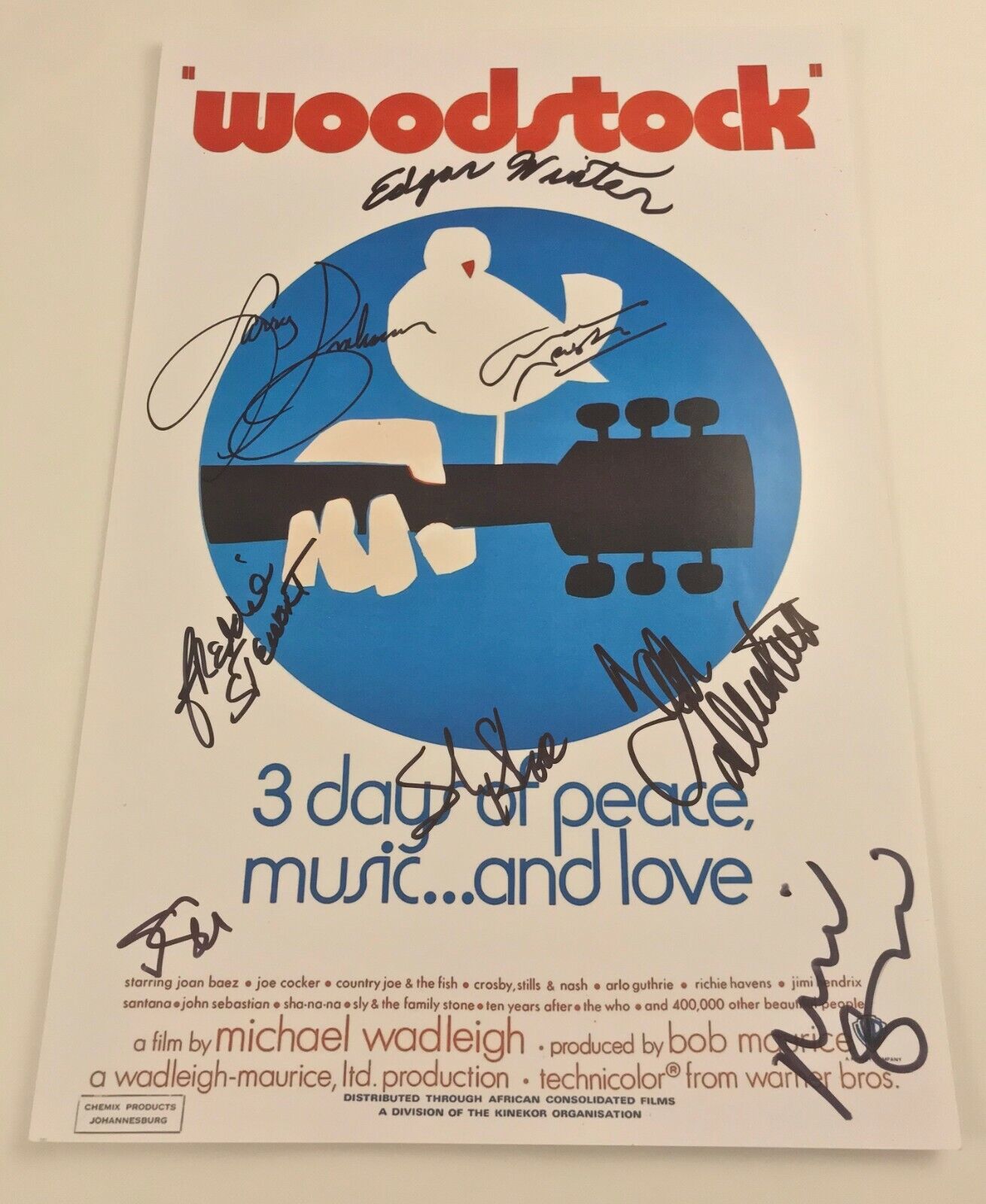 GFA Sly Stone x8 Autographs * '69 WOODSTOCK * Signed 12x18 Photo Poster painting Poster W4 COA