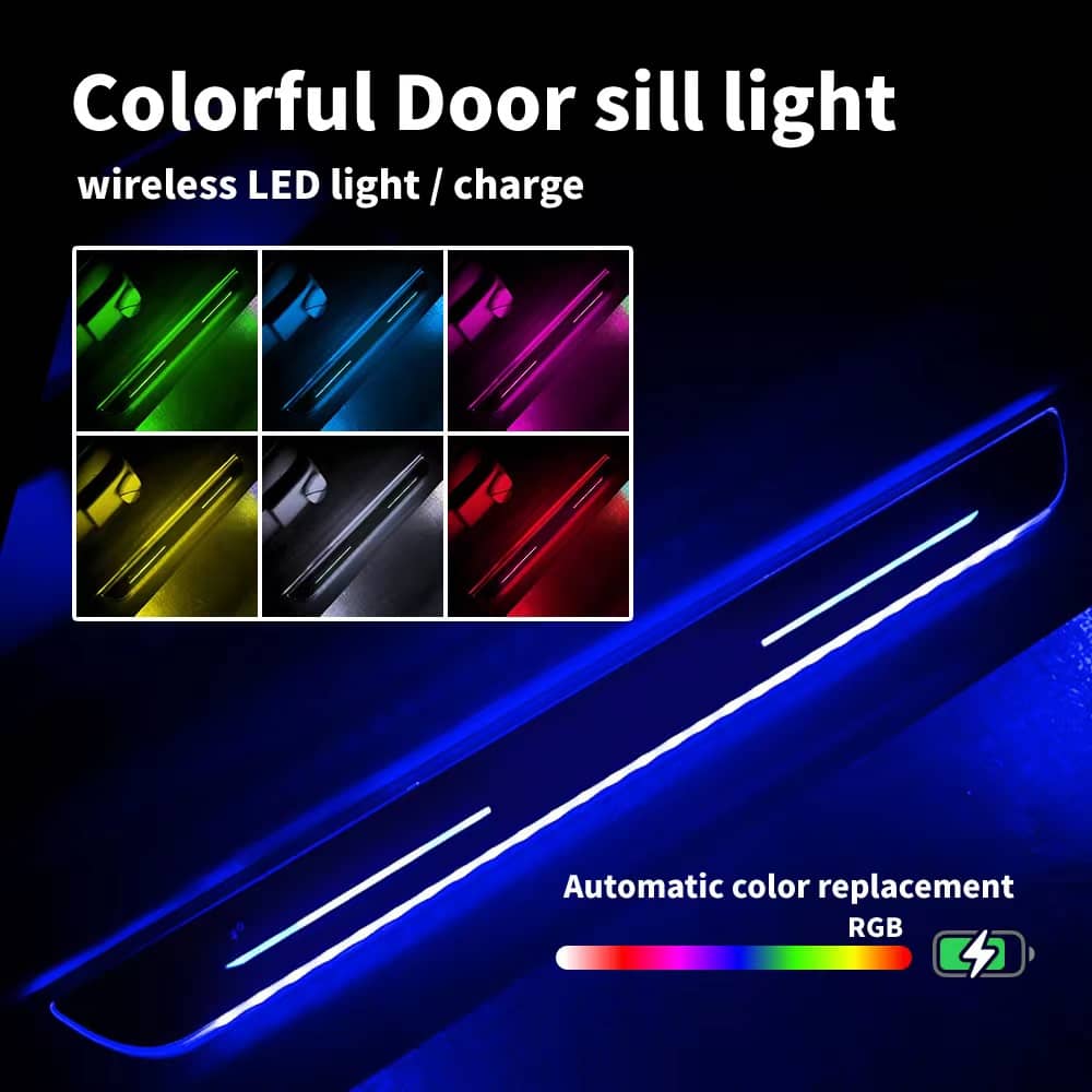 Car LED door sill strip pro(USB charging, no wiring required)