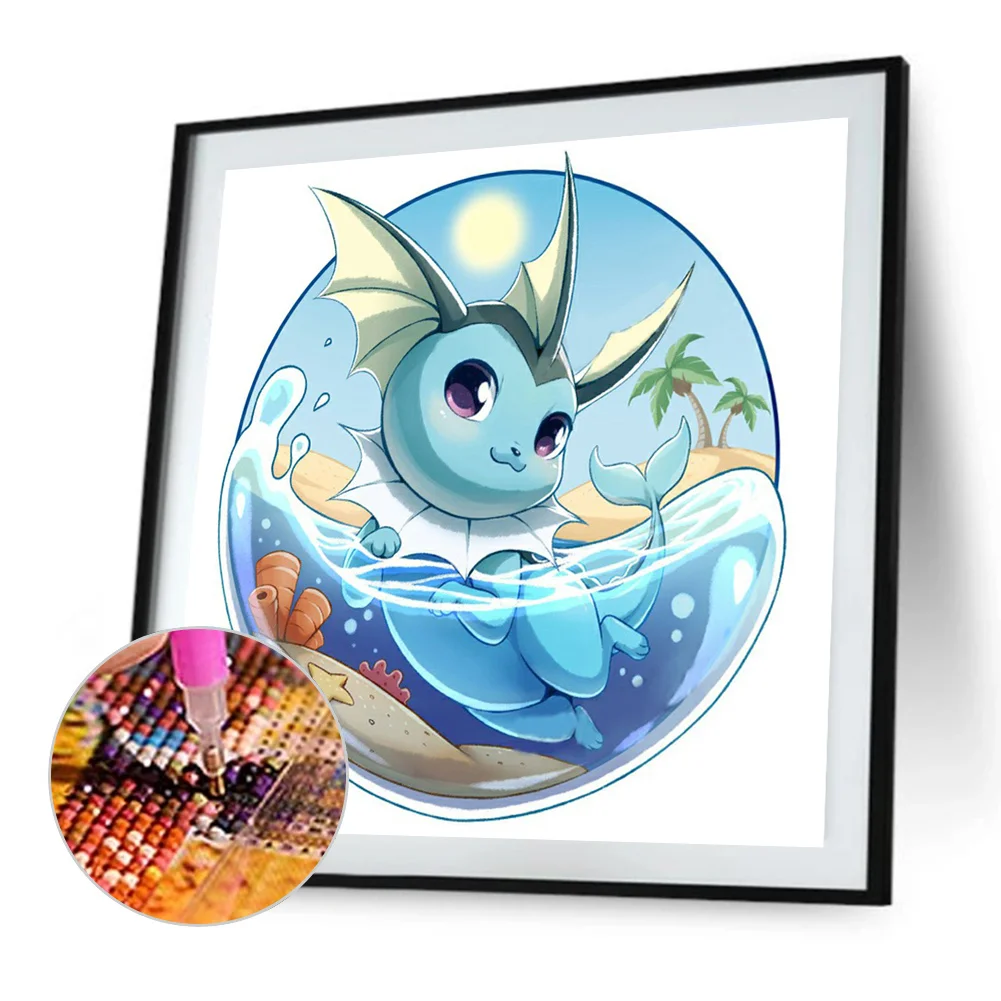 Partial AB Diamond Painting - Full Round Drill - Pokémon(Canvas|35*35cm)