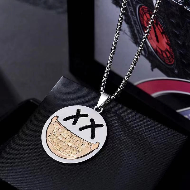 Hip-Hop Vintage Style Animal Letter Alloy Titanium Steel Plating Men’s Pendant Necklace Men Pendant Necklaces