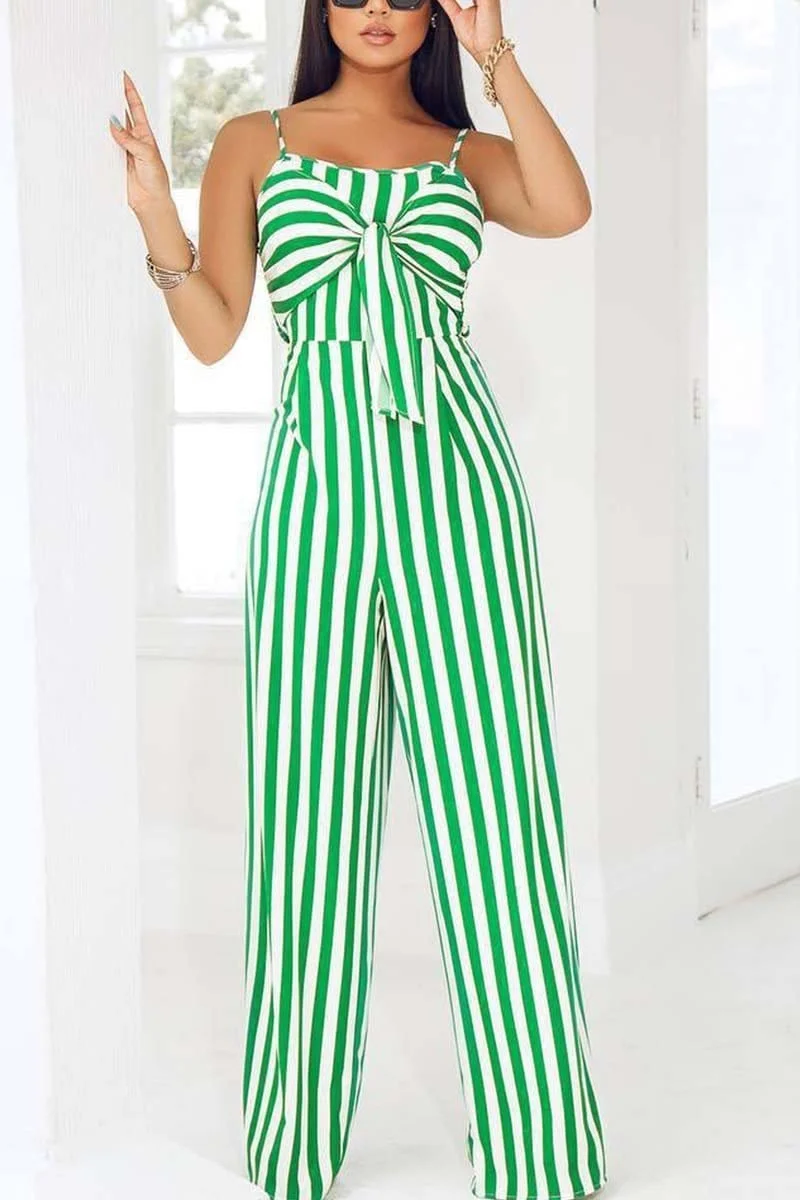 Trendy Striped Sling Jumpsuit