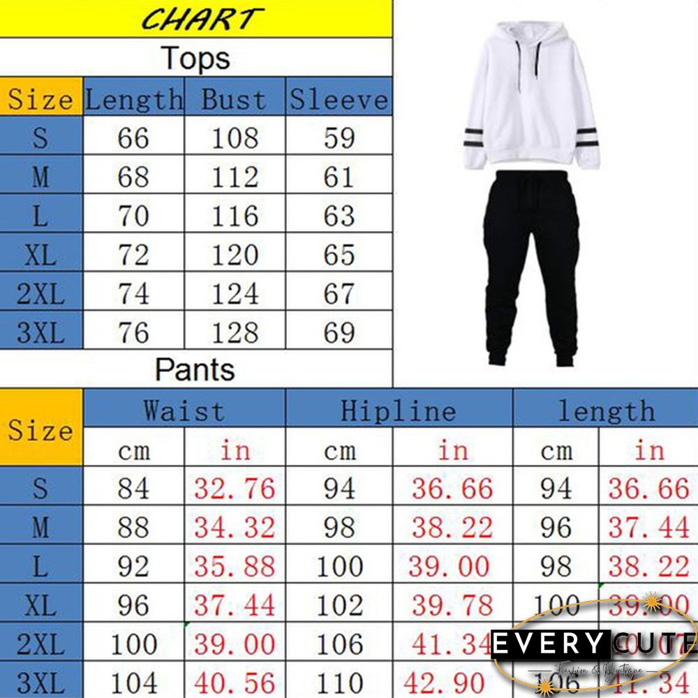 Women Printed Hoodies + Pants Set Casual Hoodie Tracksuits Knitted Two-piece Casual Sports Suit