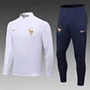 2022 France Half-Pull Training Suit White Football Jersey 1:1 Thai Quality