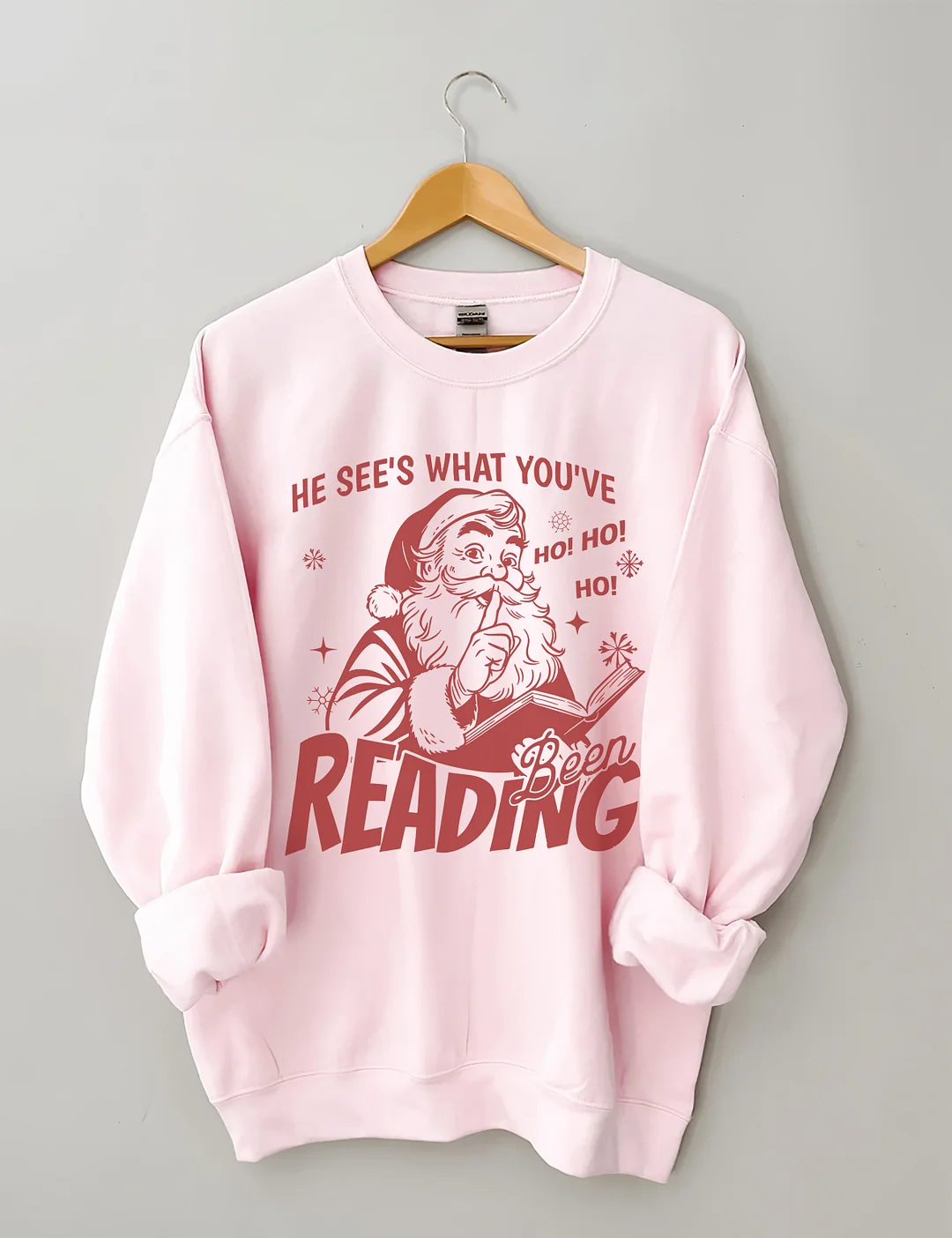 He Sees What You've Been Reading Sweatshirt