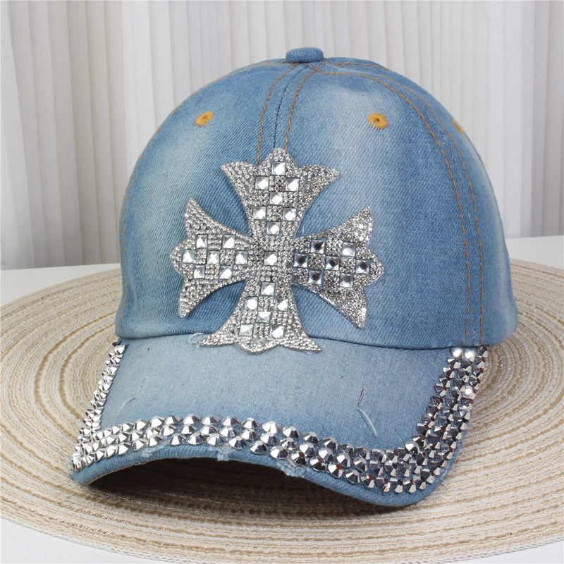 Unisex Streetwear Pentagram Letter Butterfly Curved Eaves Baseball Cap