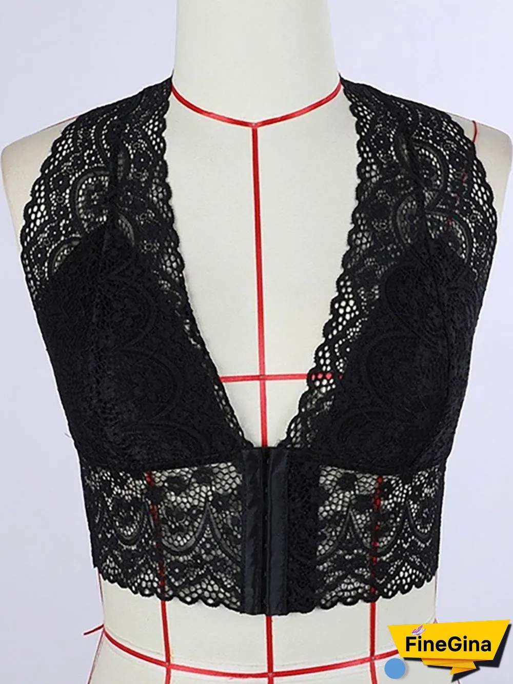 Sexy Beautiful Back Lace Push Up Front Buckle Bra Plus Size