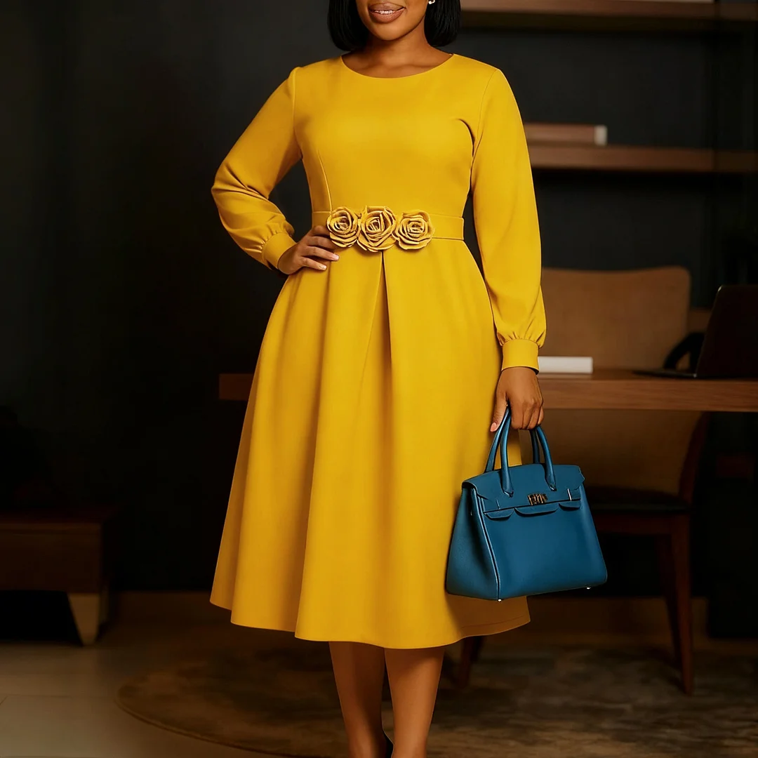 Nigikala Nigikala Women's Winter New Fashion Bubble Sleeve Grand Party Party Dress