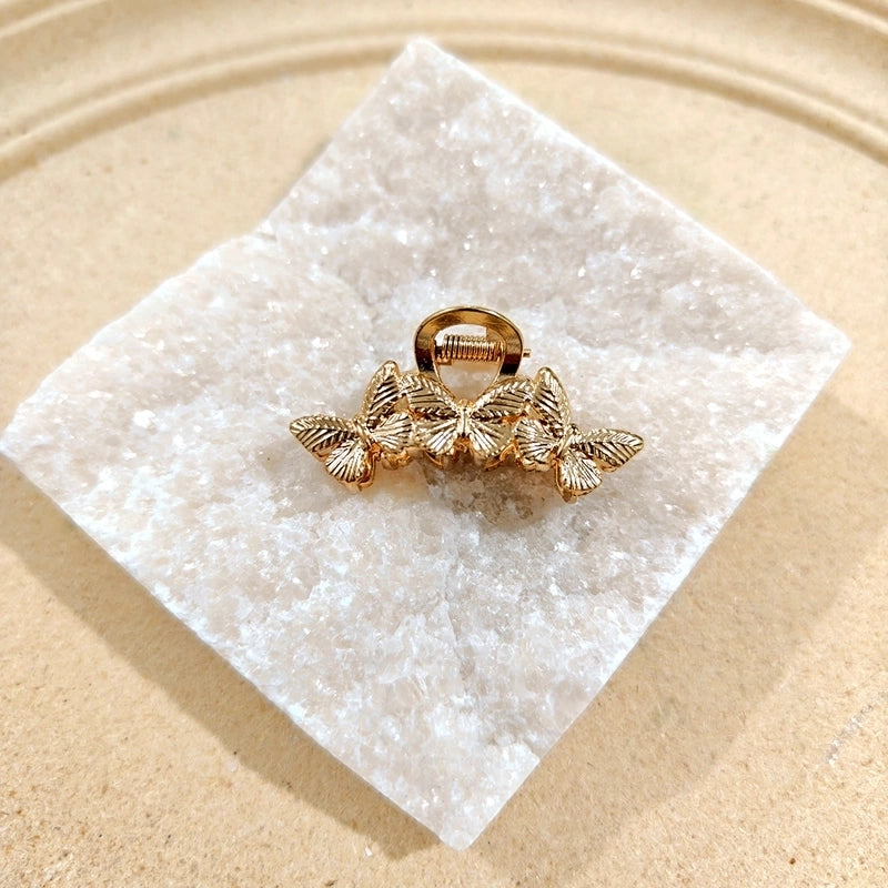 Women’s Minimalist Classic Style Solid Color Alloy Plating Hair Claws