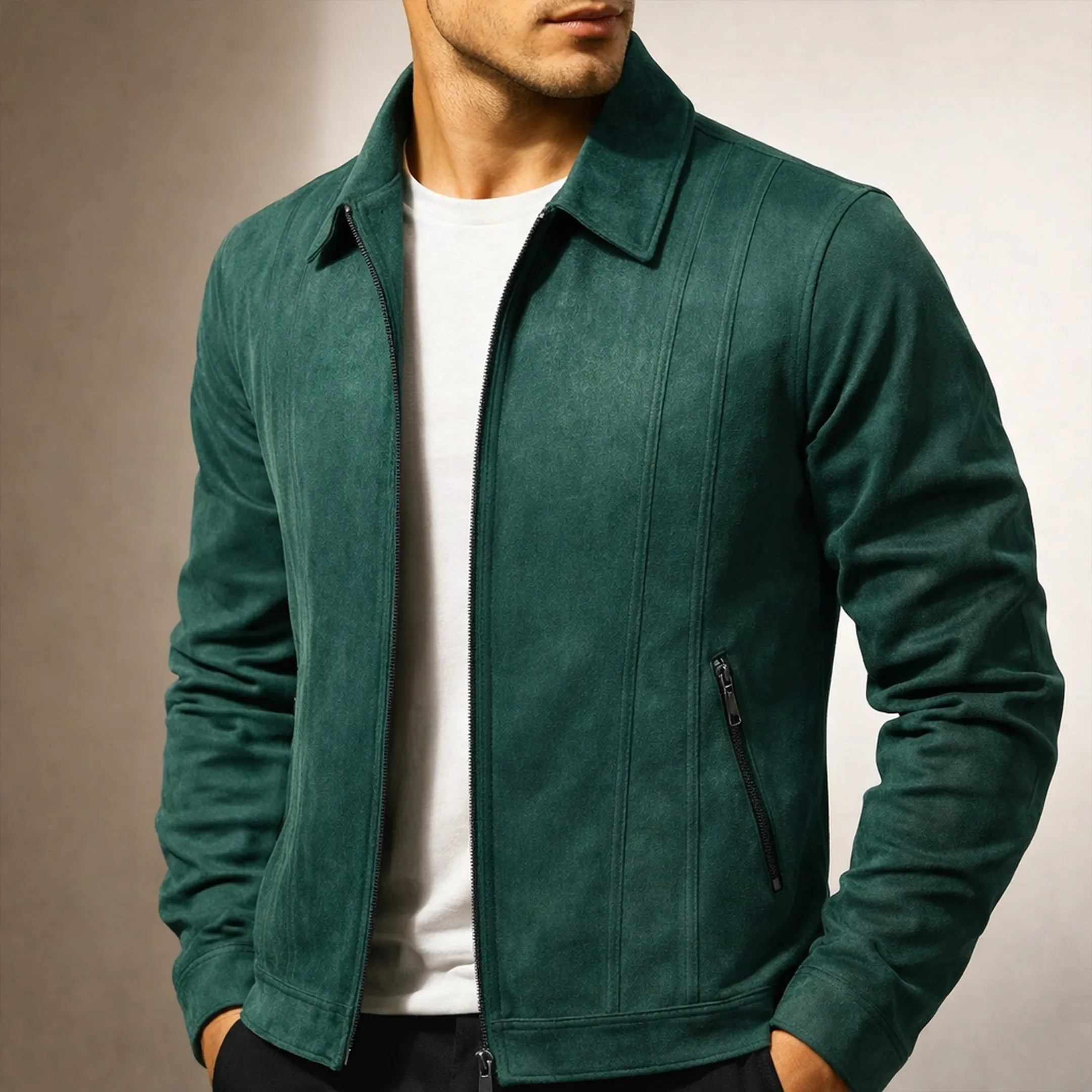 Men's Marseille Suede Jacket &ndash; Vintage-Finish Casual Layering