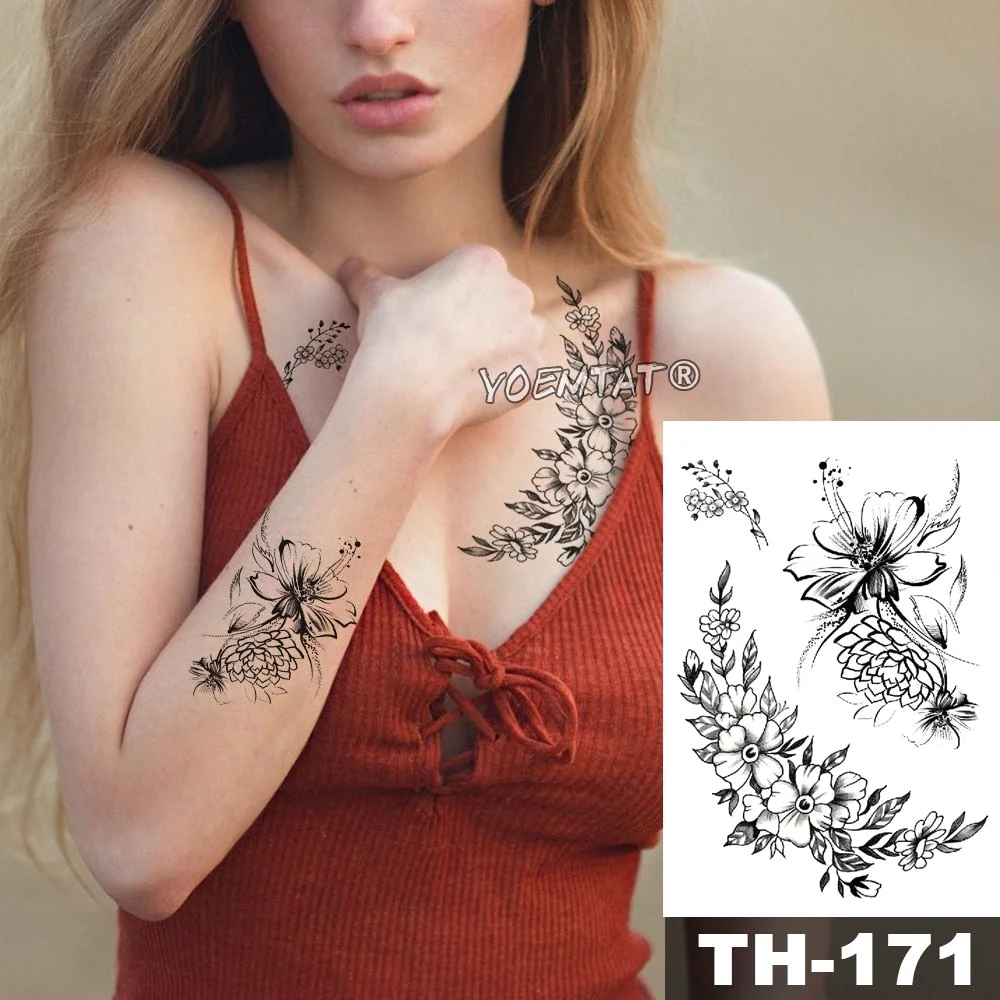Waterproof Temporary Tattoo Sticker Arm Totem Tribe tatoo Water Transfer flame power style body art fake tatto for men