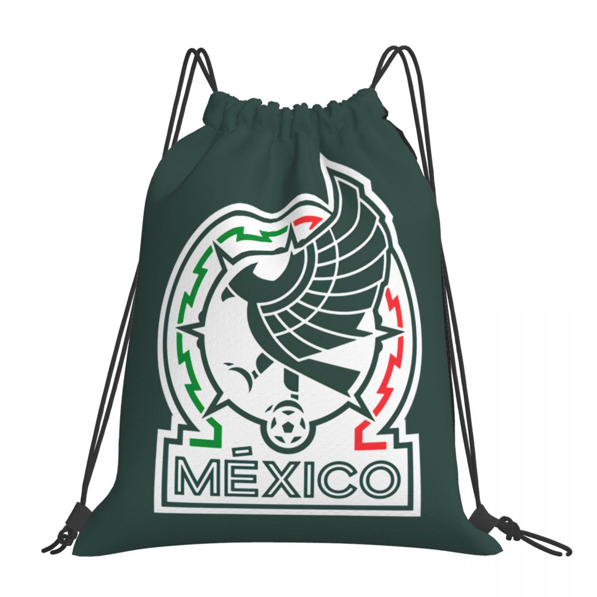 Mexico National Football Team Foldable Sports Gym Drawstring Bag