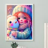 Diamond Painting -DIY Round Drill Snowman and Girl