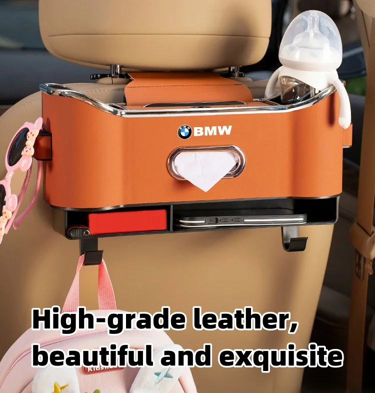 Car seat back multifunctional storage box