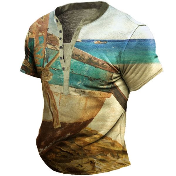 Mens Anchor Ocean Vintage Henry Specific T-Shirt