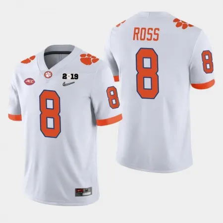 Men's Clemson Tigers #8 Justyn Ross White Stitched Football Jersey
