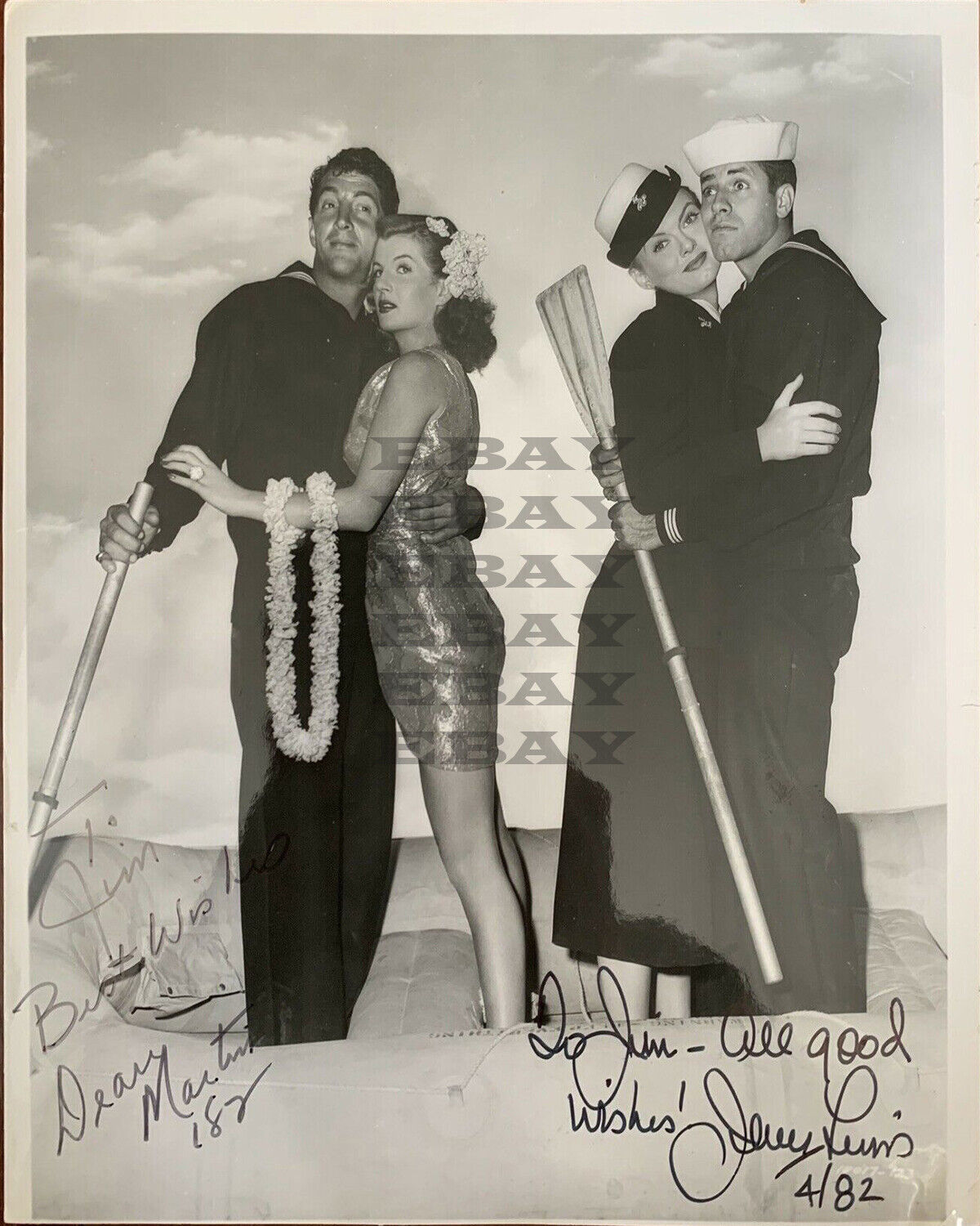 Dean Martin & Jerry Lewis Autographed Signed 8x10 Photo Poster painting Reprint