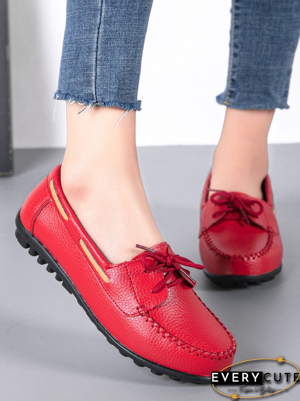 Retro Casual Simple Lace-up Flat Shoes