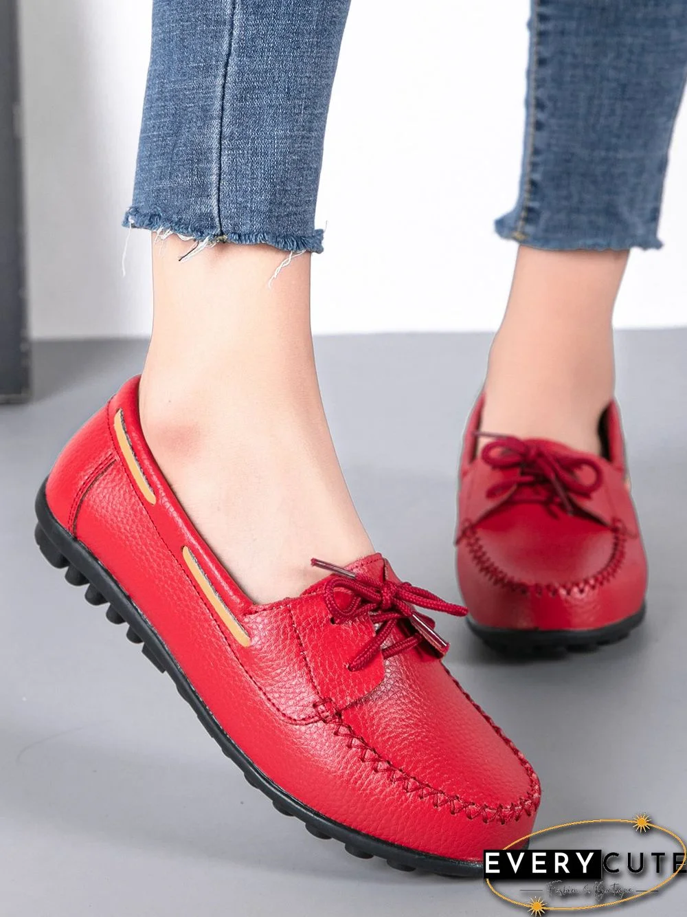 Retro Casual Simple Lace-up Flat Shoes