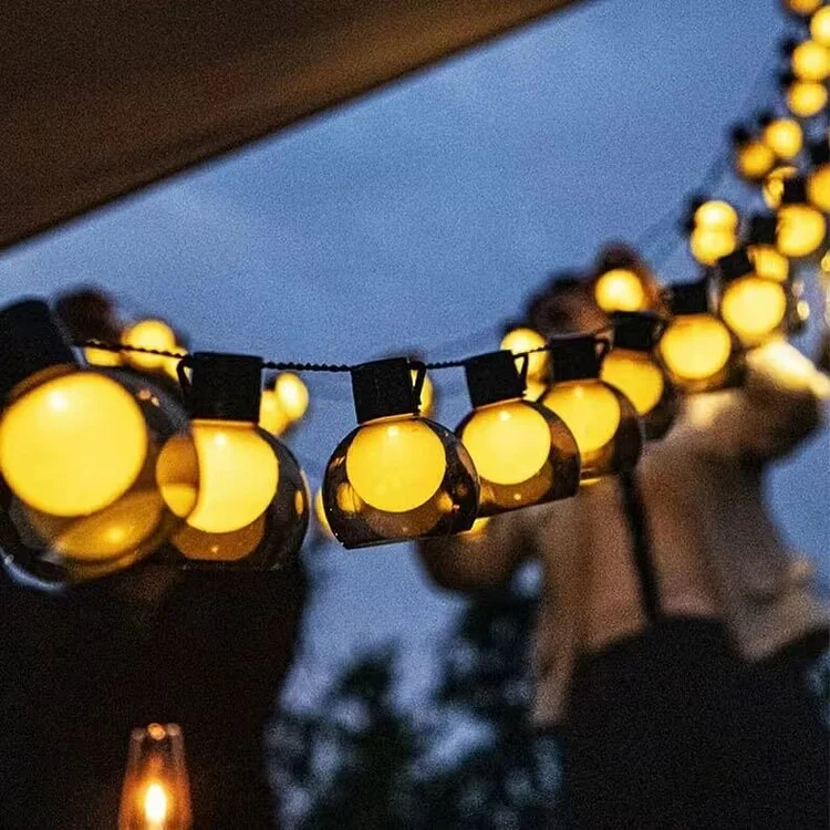 Outdoor Solar LED Bulb String Lights