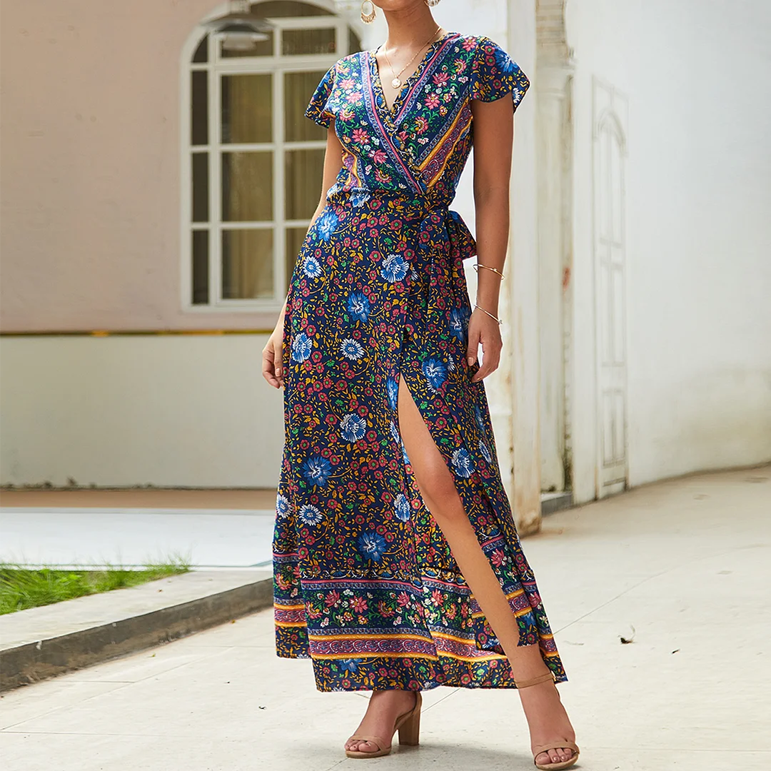 Women's Long Printed Resort Dress