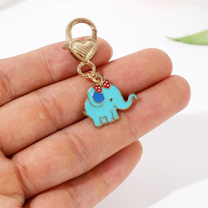 Cute Minimalist Elephant Metal Unisex Keychain