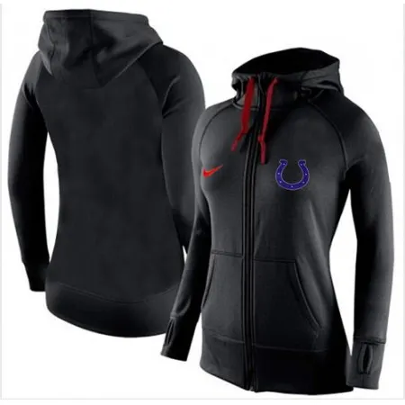 Women's  Indianapolis Colts Full-Zip Performance Hoodie Black