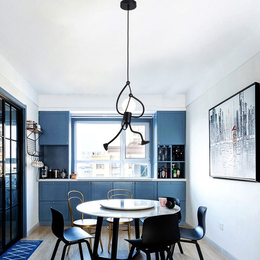 Creative Art Iron LED Pendant Lamp  Living Room Bedroom Aisle Corridor Lighting Cord Adjustable Hanging Lamp
