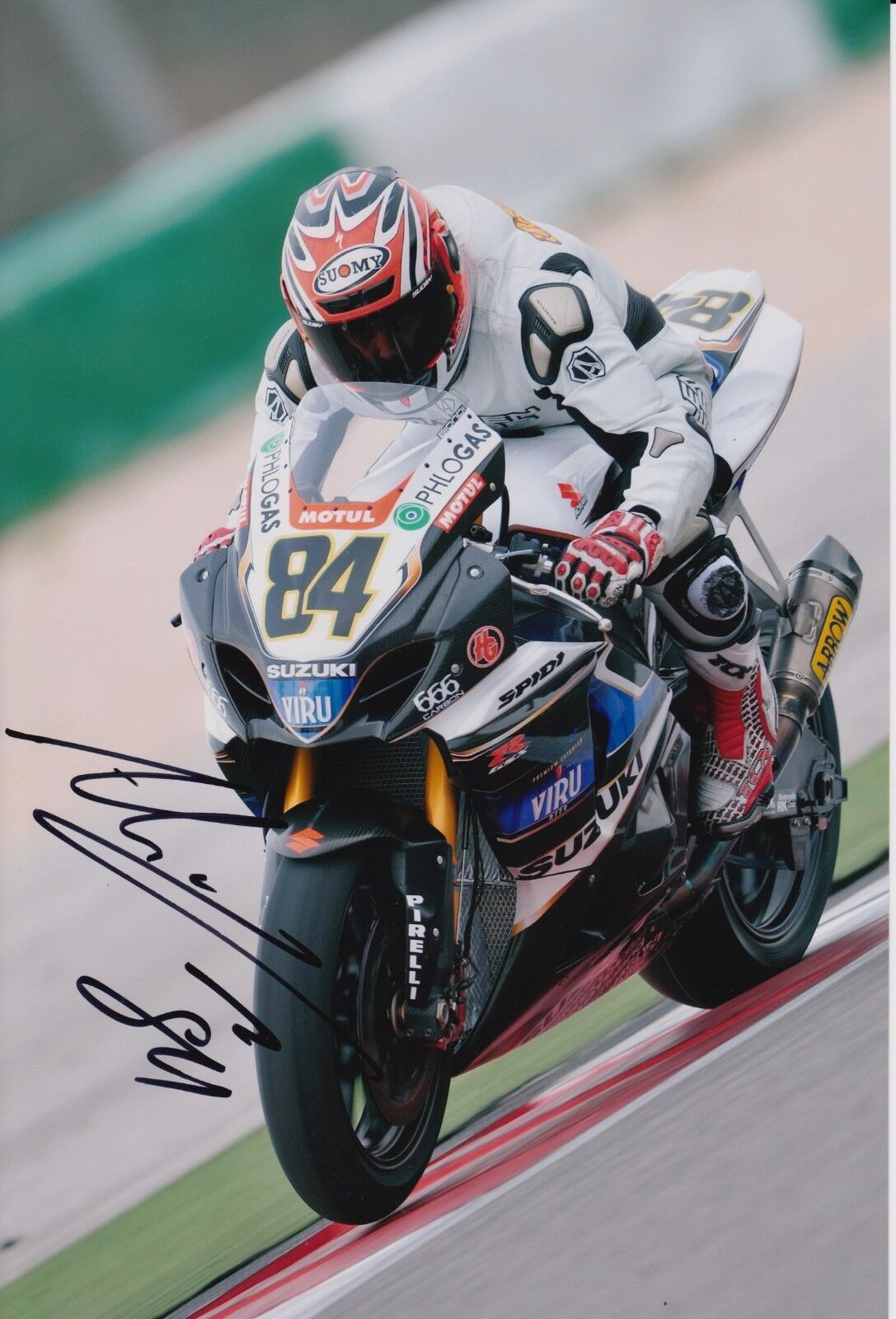 Michel Fabrizio Hand Signed 12x8 Photo Poster painting WSBK - Superbikes 1.