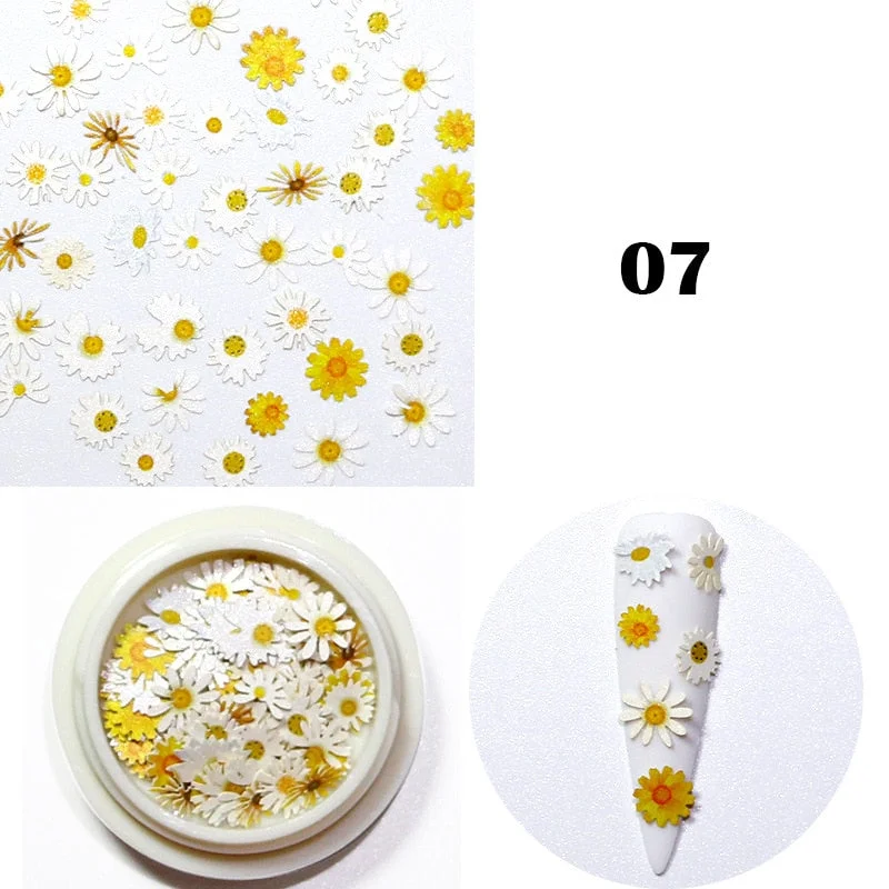 Nail Supplies Flowers and Animals Mixed Wood Pulp Paper Nail Jewelry Accessories Skills 3d Nail Art Decoration 2021 Summer New