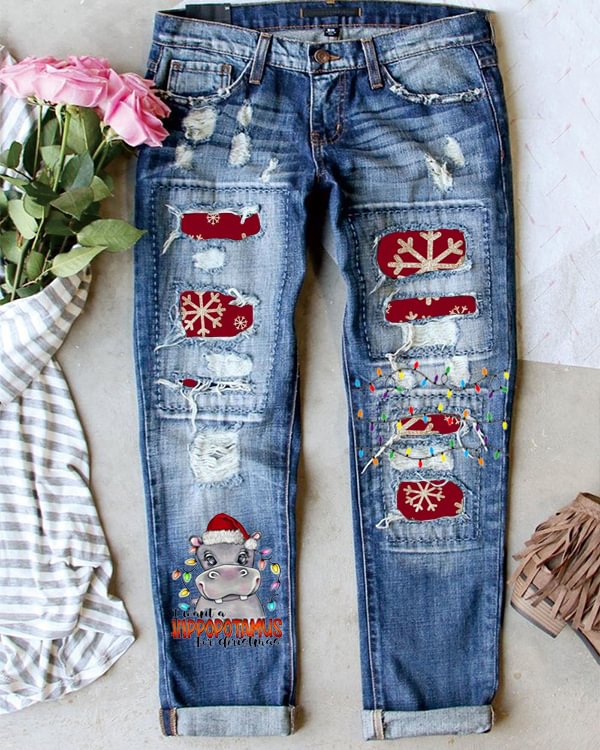 I Want A Hippopotamus For Christmas Jeans