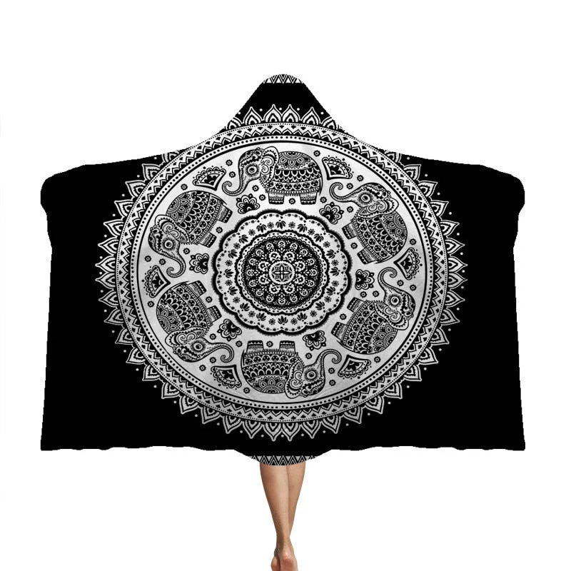 3D Printed Hooded Blanket Anime Soft Fluffy Blankets For Adults Sherpa Fleece Winter Throw Blanket Hoodie Blanket Travel Mantle