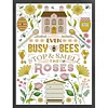 [Brand]House Of Bees - 14CT Stamped Cross Stitch - 30*41cm - Flower