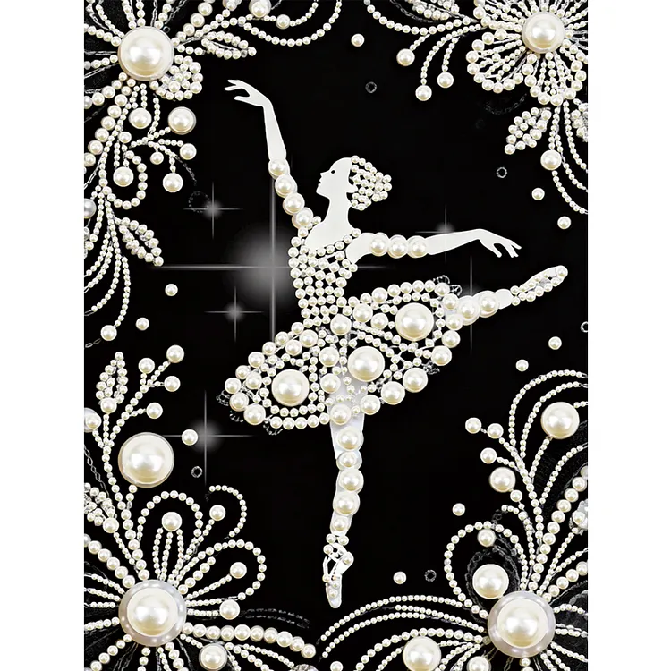 Pearl Diamond Painting Ballet Girl  Special Shaped Drill Diamond Painting  30*40cm  gbfke