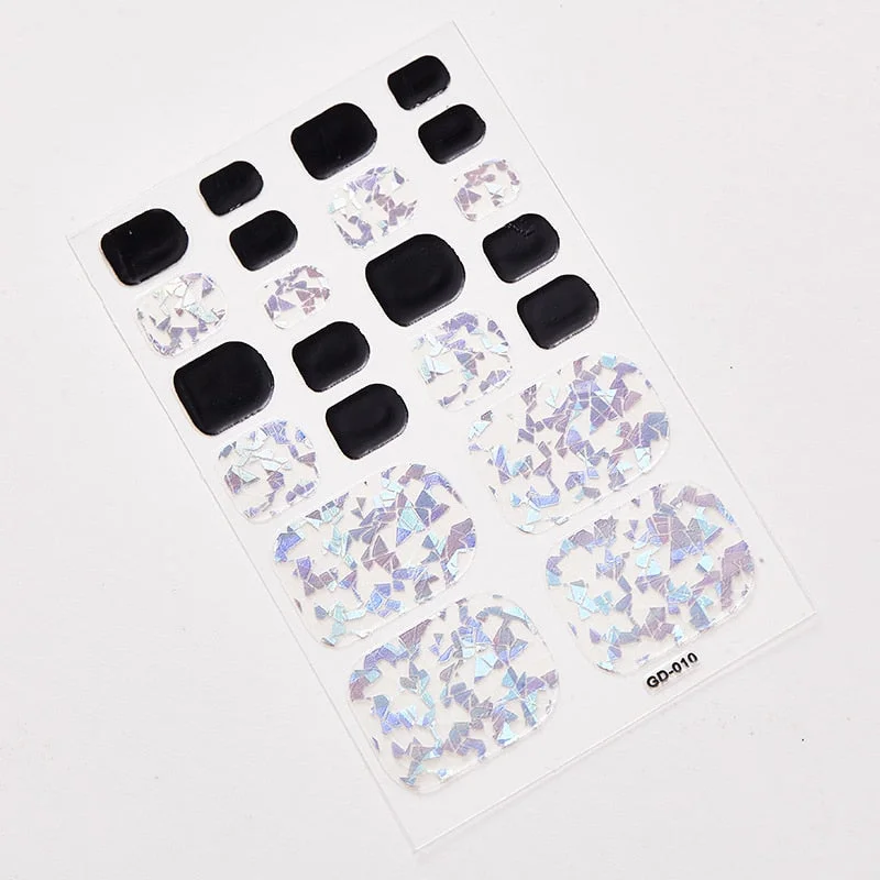 22 Tips/Sheet Designer Nail Decals Full Cover Nail Stickers Nail Designs Full Beauty Nail Art Stickers Creative Nail Decoration