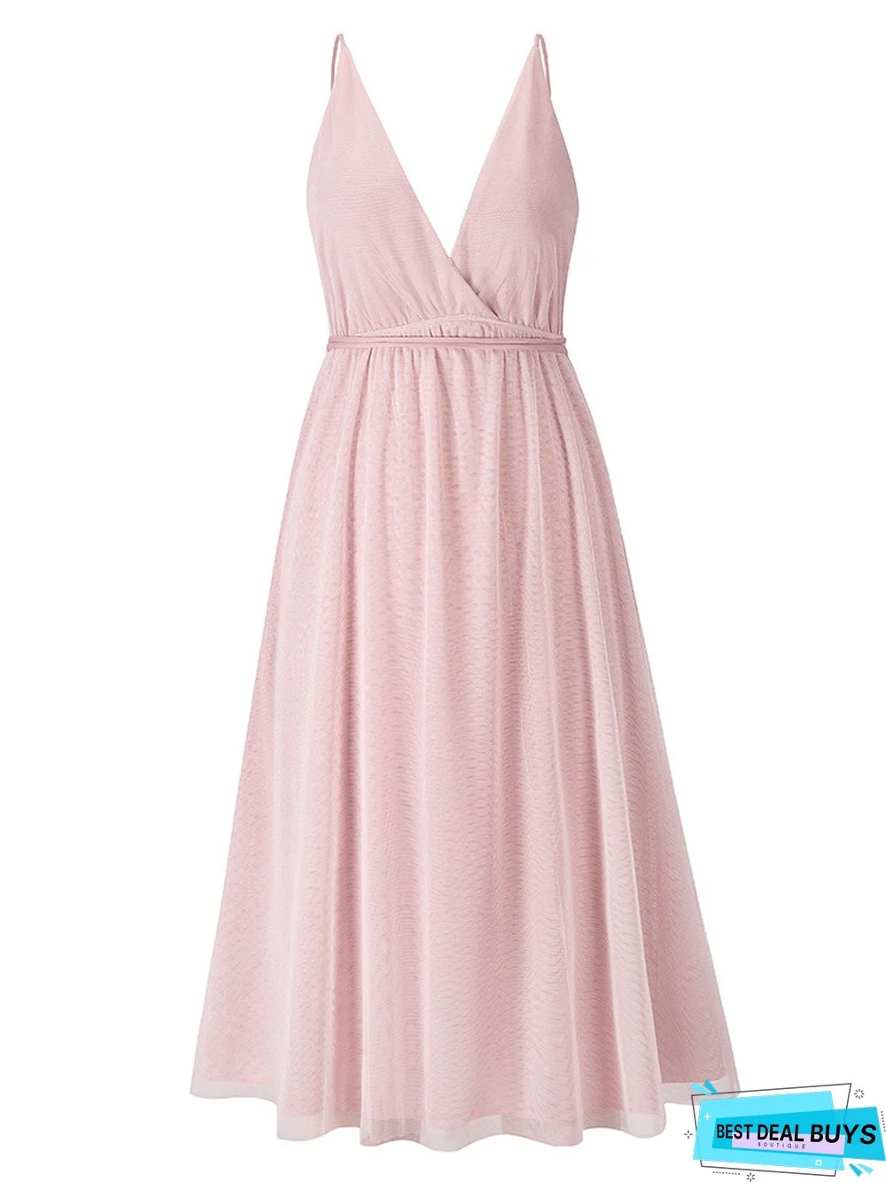 Women's New Summer Sexy Mesh Skirt V-Neck Elegant Dress