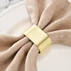 Golden Flat Oval Catering Napkin Ring
