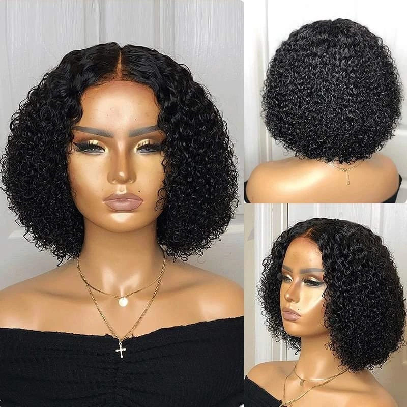 Zaesvini Hair® | Short Bob Curly Lace Front  Hair Wigs
