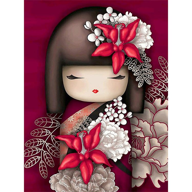 Japanese Doll  Full Round Diamond Painting 30*40CM